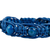 Agate beaded macrame bracelet, 'Shambhala Flair' - Handmade Blue Agate Beaded Macrame Shambhala Style Bracelet