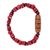 Multi-gemstone beaded stretch bracelet, 'Striped Dzi' - Striped Dzi Multi-Gemstone Beaded Stretch Pendant Bracelet