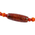 Agate and carnelian beaded choker, 'Chic Eyed Dzi' - Handmade Agate Carnelian Wood Beaded Dzi Choker Necklace