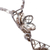 Halskette mit filigranem Anhänger aus Amethyst und Rosenquarz, „Elysium Divinity“ – Halskette mit floralem filigranem Anhänger aus Amethyst und Rosenquarz