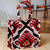 Silk velvet handle bag, 'Vibrant Manor' - Traditional-Patterned Red and White Silk Velvet Handle Bag