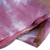 Fular de seda tratamiento anudado - Bufanda de seda púrpura y rosa teñida con corbata abstracta tejida a mano