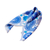 Seidentaschentuch - Handgewebtes blaues Paisley-Taschentuch aus 100 % Seide