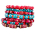 Garnet and crystal beaded wrap bracelet, 'Passionate Embrace' - Handmade Natural Garnet and Crystal Beaded Wrap Bracelet