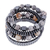 Multi-gemstone beaded wrap bracelet, 'Swirl of the Intrepid' - Multi-Gemstone Beaded Wrap Bracelet in a Dark Palette