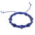 Lapis lazuli and hematite beaded macrame bracelet, 'Shambhala Electricity' - Lapis Lazuli and Hematite Beaded Macrame Shambhala Bracelet