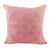 Hand-embroidered suzani cotton blend cushion cover, 'Bright Mandala' - Hand-Embroidered Suzani Cotton Blend Mandala Cushion Cover