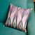 Cotton cushion cover, 'Hidden Peacock' - Peacock-Inspired Ikat Patterned Purple Cotton Cushion Cover