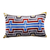 Silk cushion cover, 'Geometric Manor' - Handcrafted Geometric Patterned Bakhmal Silk Cushion Cover