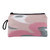 Cotton cosmetic bag, 'Pink Stage' - Pink and Teal Ikat Patterned Cotton Cosmetic Bag with Zipper
