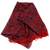 Cashmere wool scarf, 'Regal Pleasure in Crimson' - Handwoven Striped Soft Black and Crimson Cashmere Wool Scarf