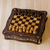 juego de ajedrez de madera - Juego de ajedrez de madera de nogal tallado a mano, floral clásico pulido