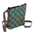 Iroki embroidered sling bag, 'Eden Mosaic in Green' - Floral Mosaic-Patterned Green and Yellow Embroidered Sling