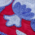 Mantel suzani bordado - Mantel de seda y viscosa bordado en rojo con temática natural