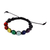 Multi-gemstone beaded macrame bracelet, 'Chakra Realms' - Adjustable Chakra-Inspired Multi-Gemstone Beaded Bracelet