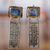Lapis lazuli dangle earrings, 'Blue Runway' - Classic Antiqued Natural Lapis Lazuli Dangle Earrings
