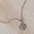 Collar colgante de plata esterlina - Collar con colgante ovalado de plata de ley de inspiración barroca