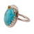 Turquoise cocktail ring, 'Reign of Hope' - Polished Natural Turquoise Sterling Silver Cocktail Ring