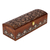 Wood jewellery box, 'Box of Miracles' - Hand-Carved Floral Walnut Wood jewellery Box from Uzbekistan