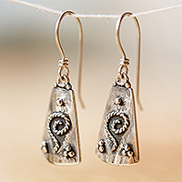 Sterling silver dangle earrings, 'Classic Luxury' - Traditional High-Polished Sterling Silver Dangle Earrings