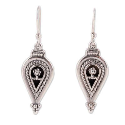 Sterling silver dangle earrings, 'Dame Drops' - Classic Drop-Shaped Sterling Silver Dangle Earrings