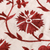 Camino de mesa bordado de algodón y viscosa - Camino de mesa tradicional bordado de algodón y viscosa en color rojo