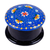 Papier mache ring box, 'Arcadia in Blue' - Hand-Painted Floral Round Blue Papier Mache Ring Box