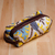 Ikat cotton cosmetic bag, 'Colorful Vibes' - Handcrafted Colorful Ikat Cotton Cosmetic Bag with Handle