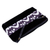 Ikat wristlet, 'Glam Flair' - Black and White Wristlet with Ikat Accent from Uzbekistan