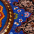 Wood wall art, 'Uzbek Bouquet' - Hand-Carved Painted and Lacquered Uzbek Floral Wood Wall Art