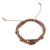 Agate beaded macrame bracelet, 'Shamballa Earth' - Adjustable Light Brown Agate Beaded Macrame Bracelet