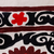 Cotton tote bag, 'Tashkent's Crimson Garden' - Floral Red and Black Cotton Tote Bag Handmade in Uzbekistan