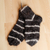 Cashmere socks, 'Fabulous Stripes' - Grey and White Striped Unisex Hand-Knit 100% Cashmere Socks