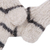 Cashmere socks, 'Stylish Stripes' - Ivory and Grey Striped Hand-Knitted 100% Cashmere Wool Socks