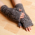 Cashmere fingerless mittens, 'Cozy in Winter' - Hand-Knit 100% Cashmere Wool Fingerless Mittens in Grey