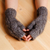 Cashmere fingerless mittens, 'Cozy in Winter' - Hand-Knit 100% Cashmere Wool Fingerless Mittens in Grey