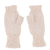 Manoplas sin dedos de lana de cachemira - Manoplas sin dedos clásicas de lana de cachemira 100% marfil suave