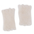 Cashmere wool fingerless mittens, 'Dawn's Caress' - Handwoven 100% Ivory Cashmere Wool Fingerless Mittens