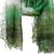 Cashmere wool scarf, 'Sylvan Act' - Handwoven Soft 100% Cashmere Wool Scarf in Green and White