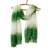 Bufanda de lana de cachemira - Bufanda de lana de cachemira suave tejida a mano en verde oscuro y blanco