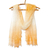 Cashmere wool scarf, 'Sunrise's Act' - Handwoven Soft 100% Cashmere Wool Scarf in Orange and White