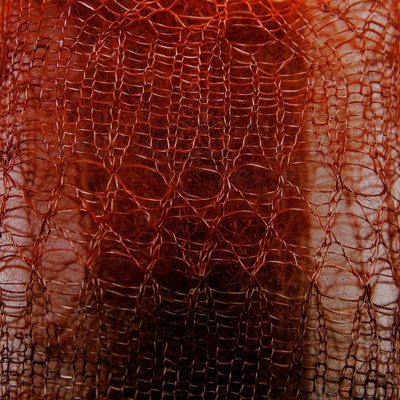 Bufanda de lana de cachemira - Bufanda tejida de lana de cachemira suave en naranja, marrón y blanco