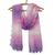 Bufanda de lana de cachemira - Bufanda de lana de cachemira suave tejida a mano en rosa, morado y blanco