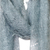 Schal aus Kaschmirwolle - Handgefertigter, weicher Strickschal aus 100 % grauer Kaschmirwolle