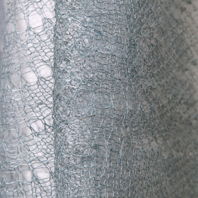 Schal aus Kaschmirwolle - Handgefertigter, weicher Strickschal aus 100 % grauer Kaschmirwolle