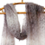 Bufanda de lana de cachemira - Bufanda de lana de cachemira suave tejida a mano en gris oscuro y blanco