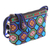 Cotton sling bag, 'Magical Florals' - Uzbek Iroki Style Hand-Embroidered Floral Cotton Sling Bag