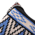 Cotton sling bag, 'Ikat Fashion' - Cotton Sling Bag with Ikat-Themed Embroidery and Leaf Motifs