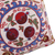 Embroidered Suzani cotton pillow cover, 'Blooming Romance' - Suzani Embroidered Pomegranate Cotton Pillow Cover