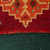 Tarp handbag, 'Glorious Customs' - Handmade Folk Art Green and Red Cotton and Tarp Handbag